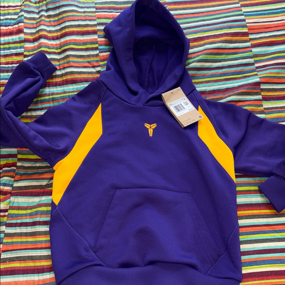 Nike Kobe Kids Purple and Yellow Hoodie size extra small new tags - Picture 2 of 16